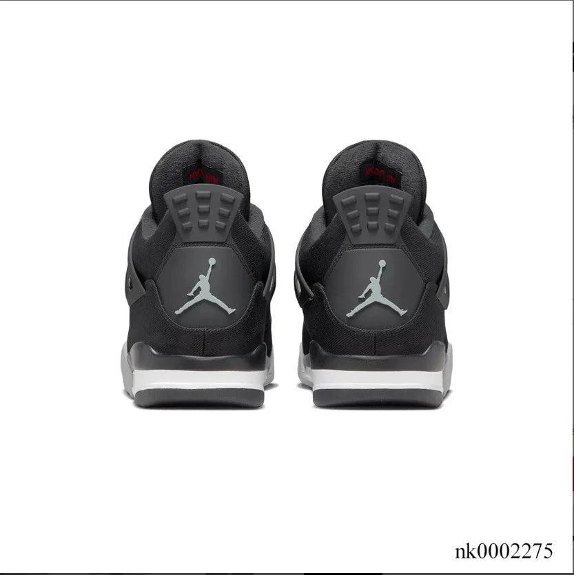 Air Jordan 4 Retro Black Canvas Shoes Sneakers by Air Jordan