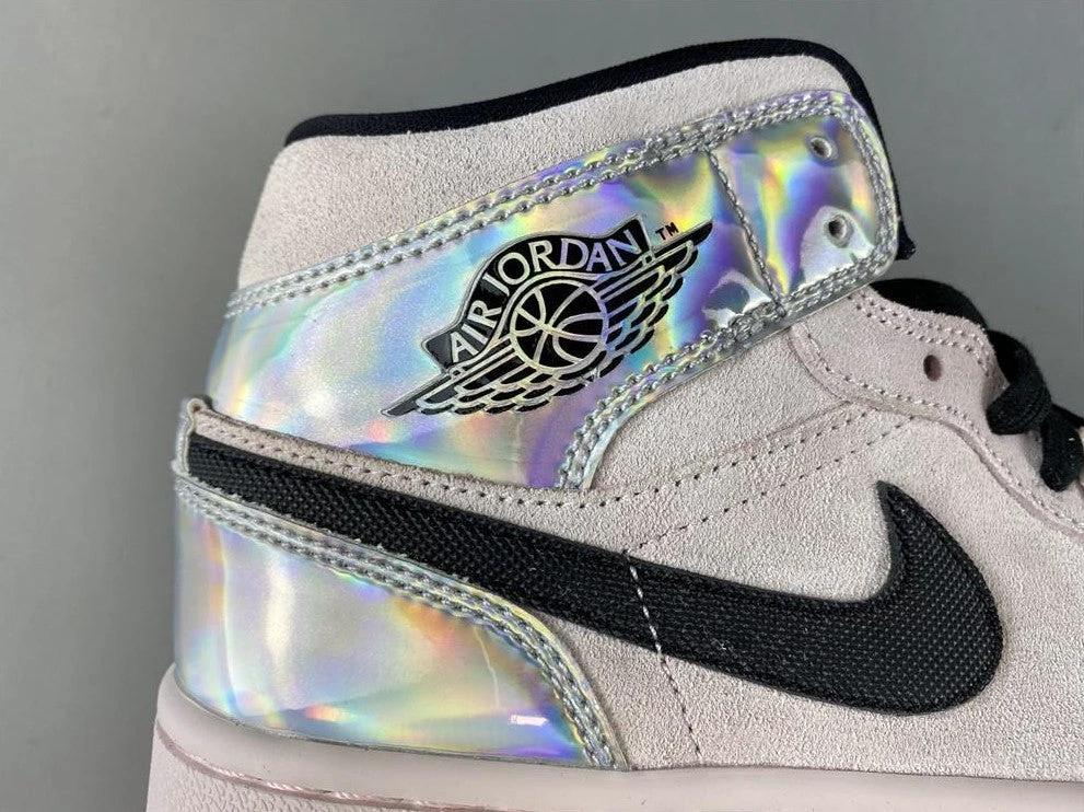 Air Jordan 1 Mid Dirty Powder Iridescent (W) Shoes Sneakers by Air Jordan