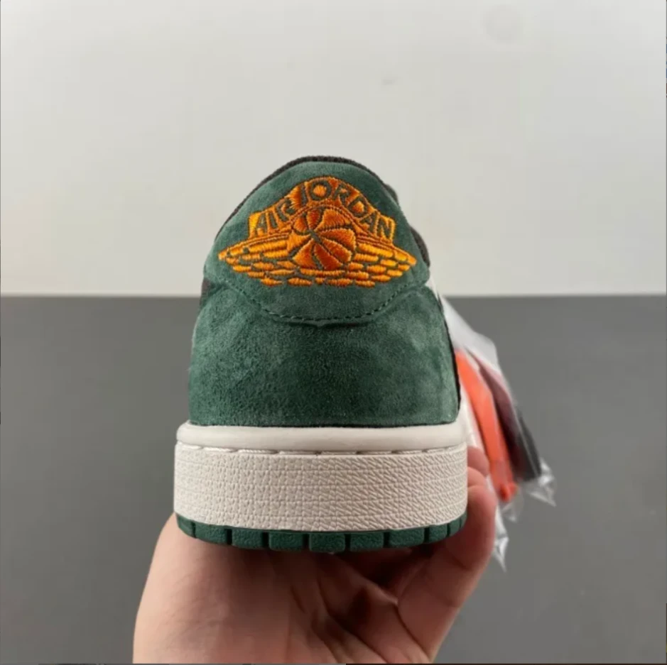 Travis Scott x Air Jordan 1 Low OG SP Green Velvet Shoes Sneakers by Air Jordan