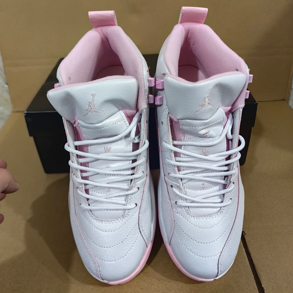 Air Jordan 12 White Pearl Pink Shoes Sneakers by Air Jordan