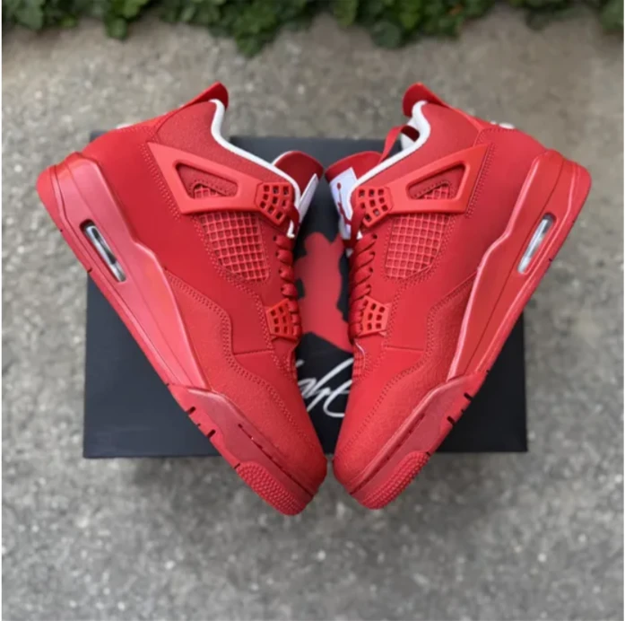 Air Jordan 4 Triple Red Shoes Sneakers by Air Jordan