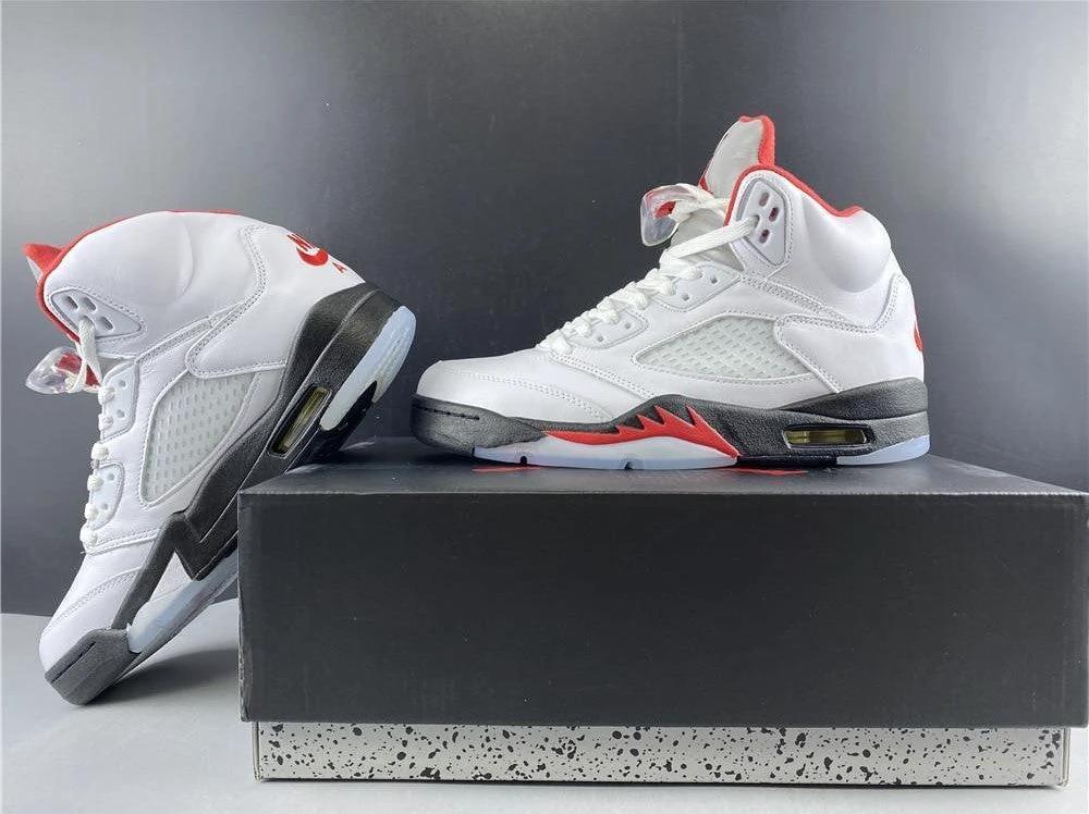 Air Jordan 5 Fire Red Silver Tongue (2020) Shoes Sneakers by Air Jordan