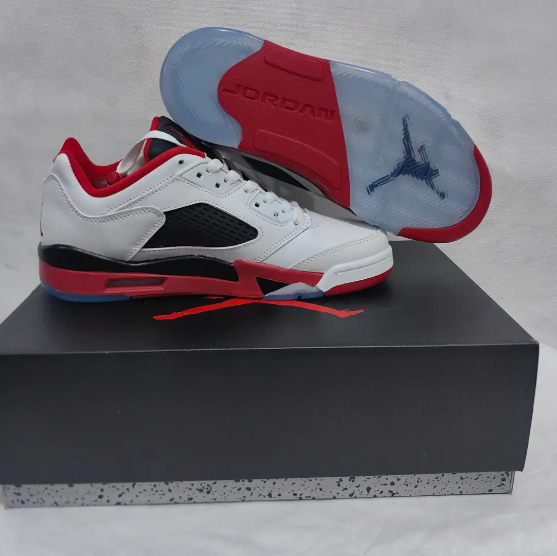 Air Jordan 5 Retro Low Fire Red Shoes Sneakers by Air Jordan