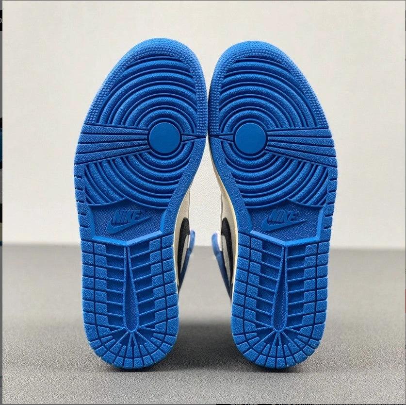 Travis Scott x Fragment x AJ 1 High “Military Blue” Shoes Sneakers by Air Jordan