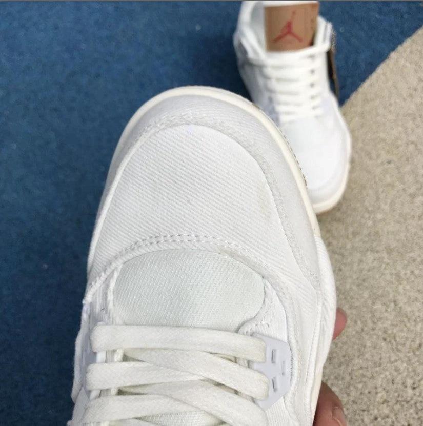 Air Jordan 4 Retro Levi’s White (Levi’s Tag) Shoes Sneakers by Air Jordan