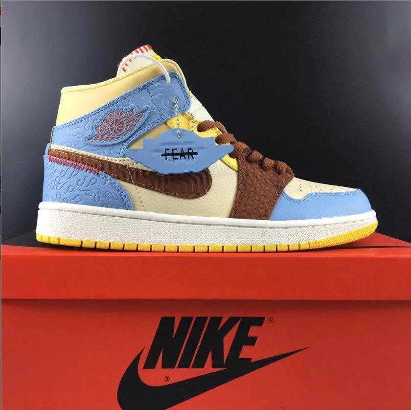 Air Jordan 1 Mid SE Fearless Maison Chateau Rouge Shoes Sneakers by Air Jordan