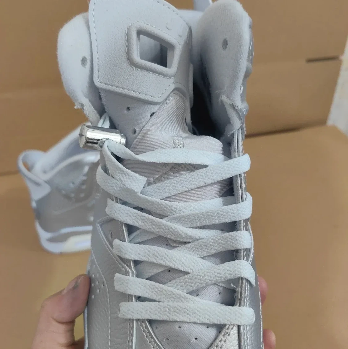 PSG x Air Jordan 6 Metallic Silver Shoes Sneaker by Air Jordan