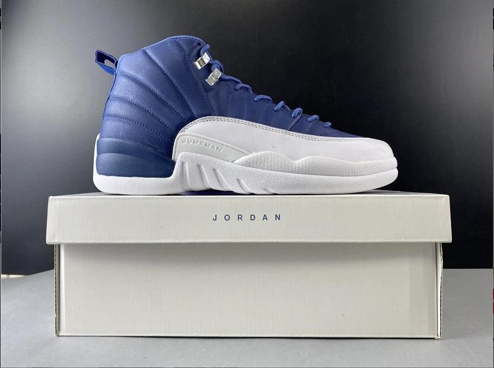 Air Jordan 12 Retro Stone Blue Shoes Sneakers by Air Jordan