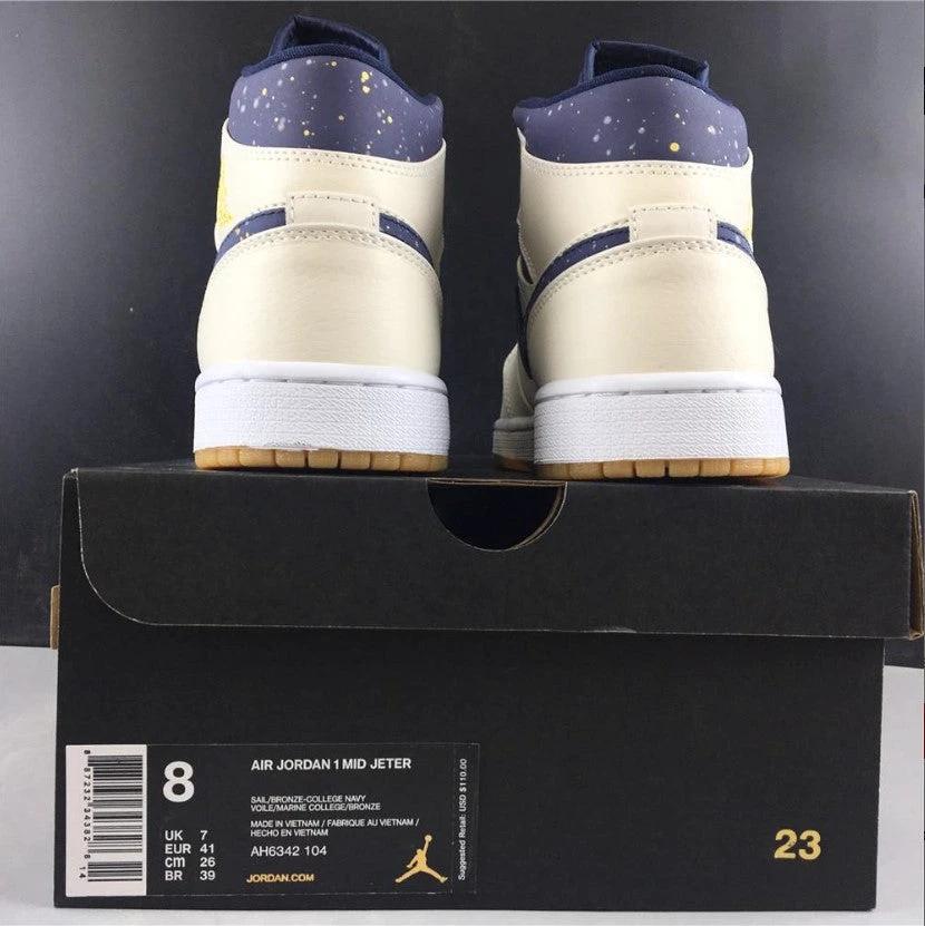Air Jordan 1 Retro Mid Jeter Shoes Sneakers by Air Jordan