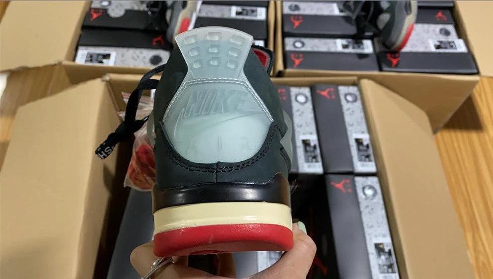 OFF-WHITE x Air Jordan 4 Bred Shoes Sneakers by Air Jordan