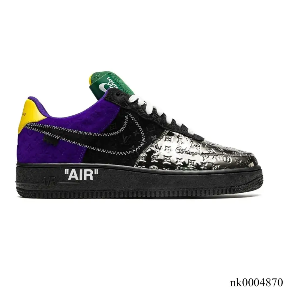 LV x Air Force 1 Low ‘Virgil Abloh Purple Metallic Silver’ Shoes Sneakers by Air Jordan