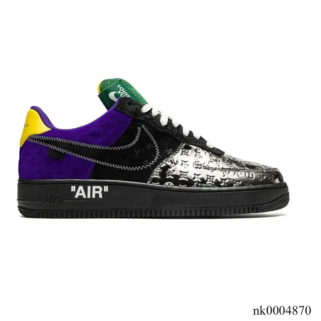 LV x Air Force 1 Low ‘Virgil Abloh Purple Metallic Silver’ Shoes Sneakers by Air Jordan