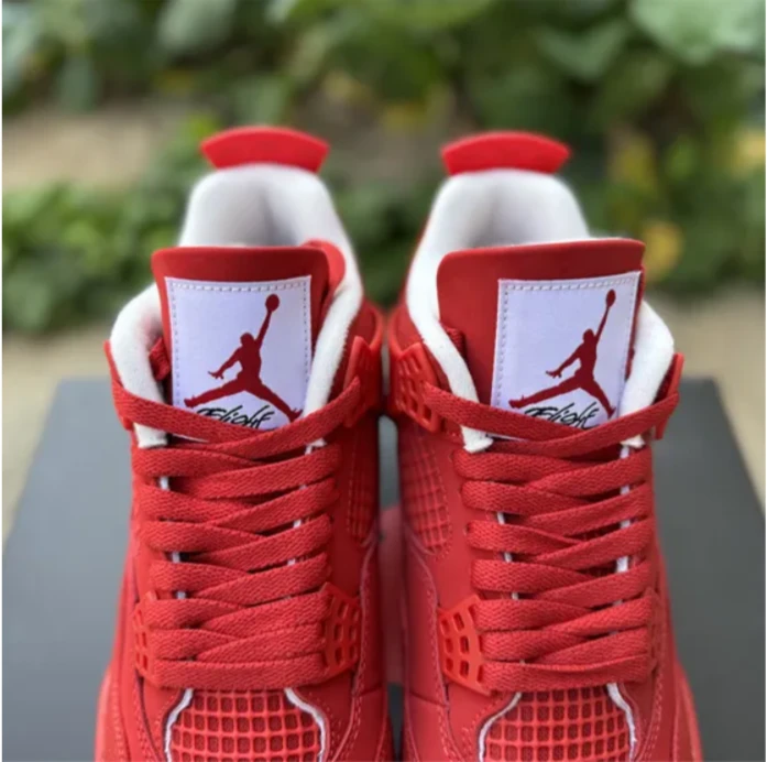 Air Jordan 4 Triple Red Shoes Sneakers by Air Jordan