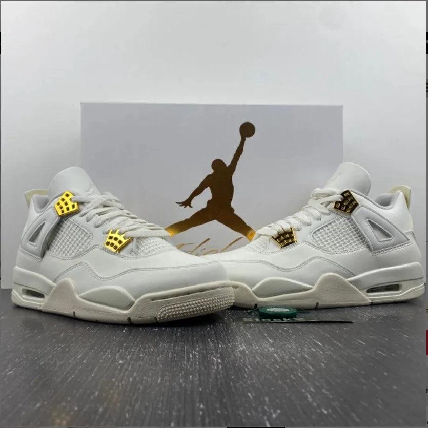 Air Jordan 4 Sail Metallic Gold Shoes Sneakers by Air Jordan