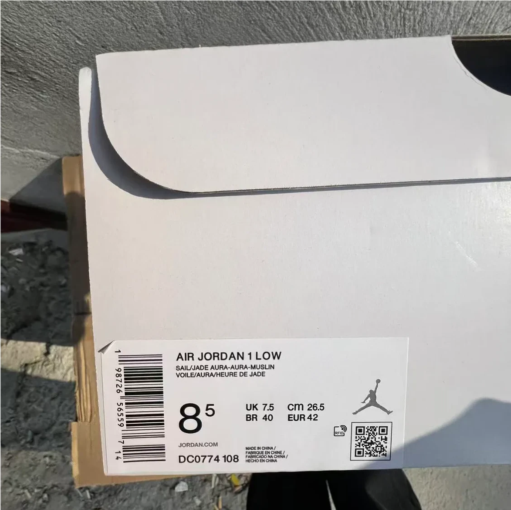 Air Jordan 1 Low Sail Aura Shoes Sneakers by Air Jordan