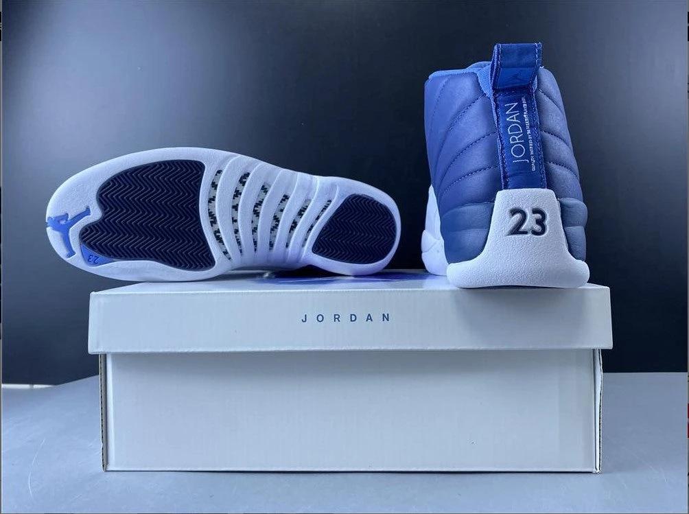 Air Jordan 12 Retro Stone Blue Shoes Sneakers by Air Jordan
