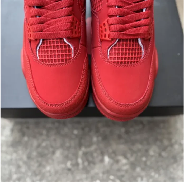 Air Jordan 4 Triple Red Shoes Sneakers by Air Jordan