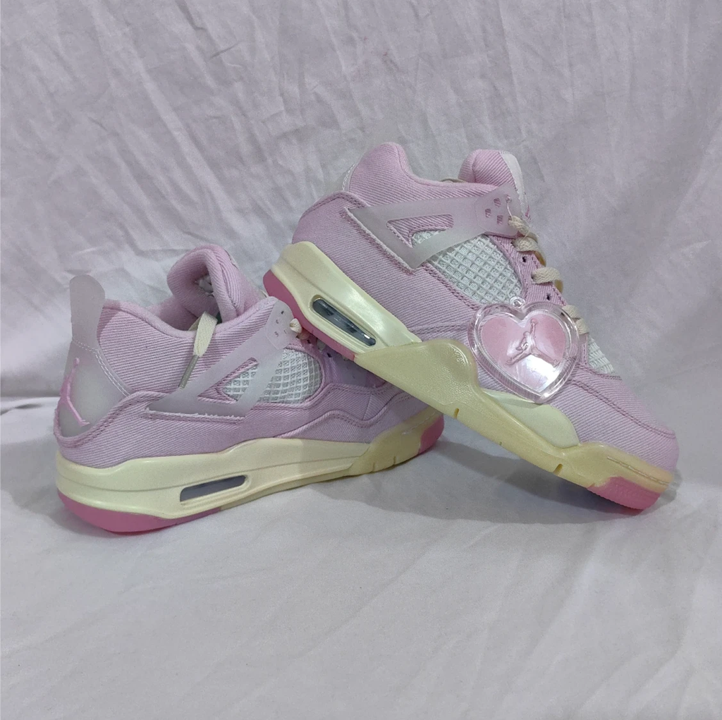 Air Jordan 4 Denim Iced Carmine Shoes Sneakers by Air Jordan