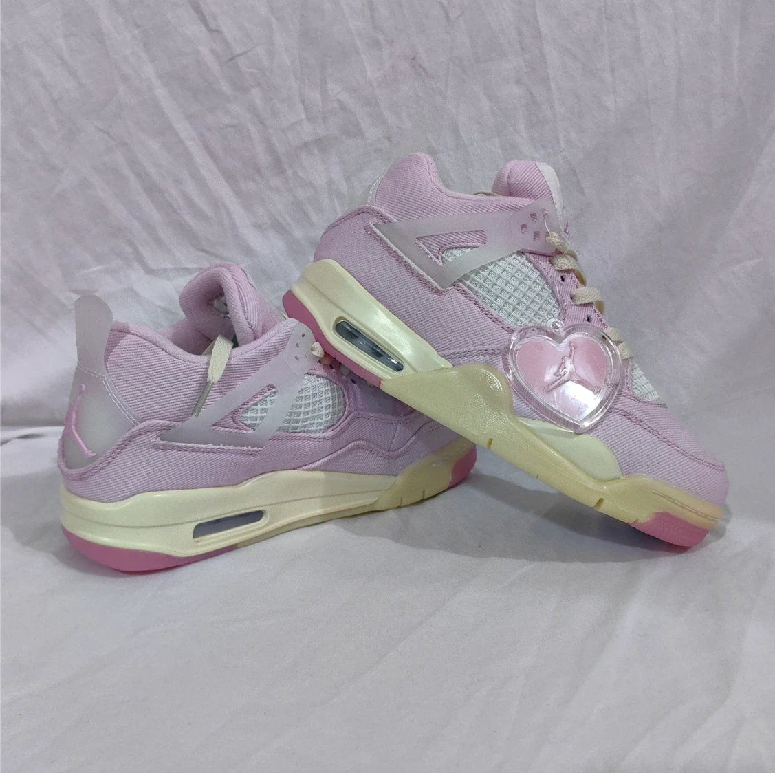 Air Jordan 4 Denim Iced Carmine Shoes Sneakers by Air Jordan