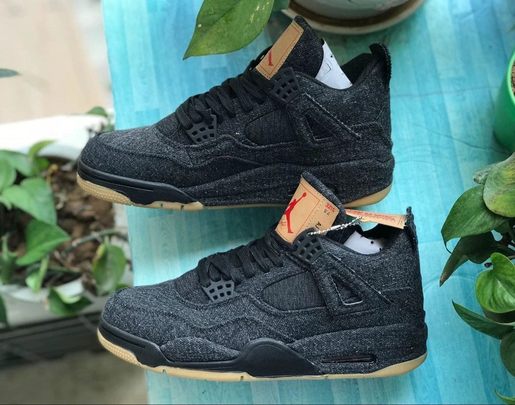 Air Jordan 4 Retro Levi’s Black (Levi’s Tag) Shoes Sneakers by Air Jordan