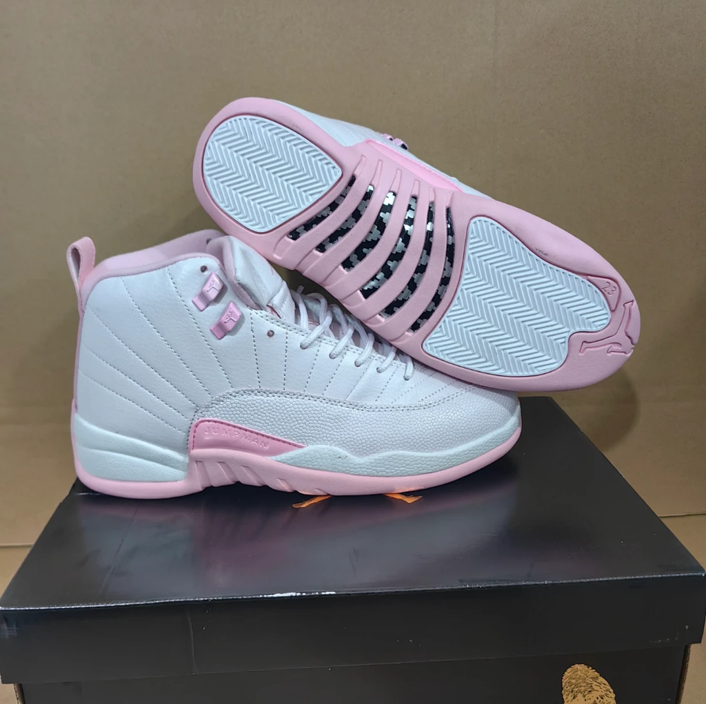 Air Jordan 12 White Pearl Pink Shoes Sneakers by Air Jordan