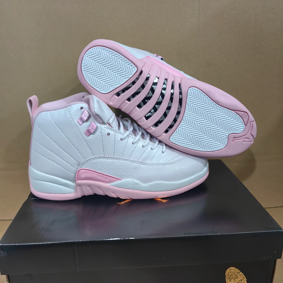 Air Jordan 12 White Pearl Pink Shoes Sneakers by Air Jordan