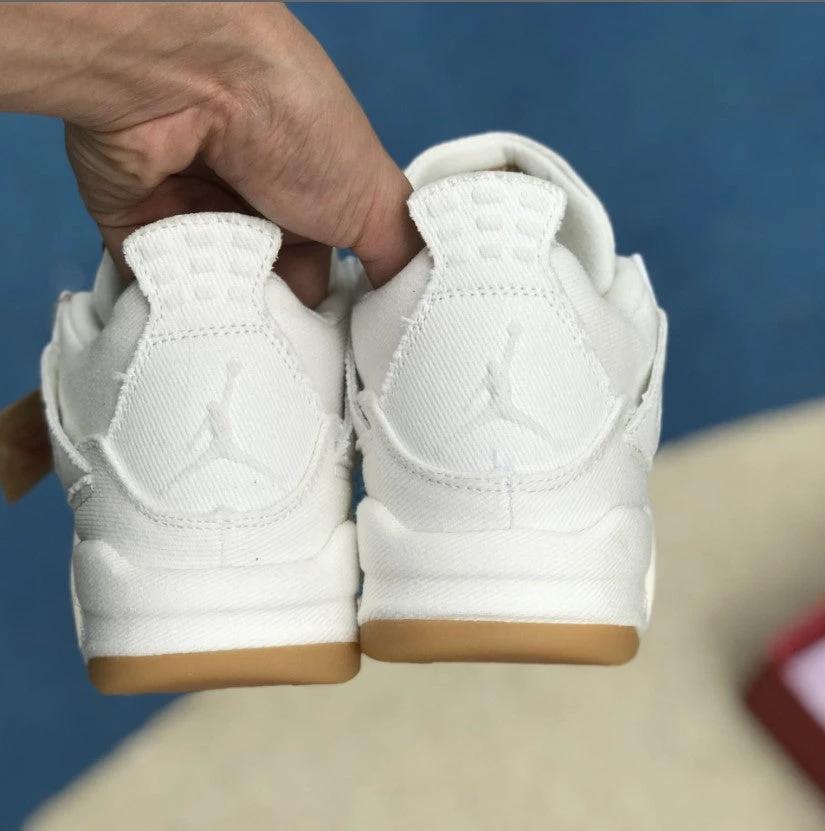 Air Jordan 4 Retro Levi’s White (Levi’s Tag) Shoes Sneakers by Air Jordan