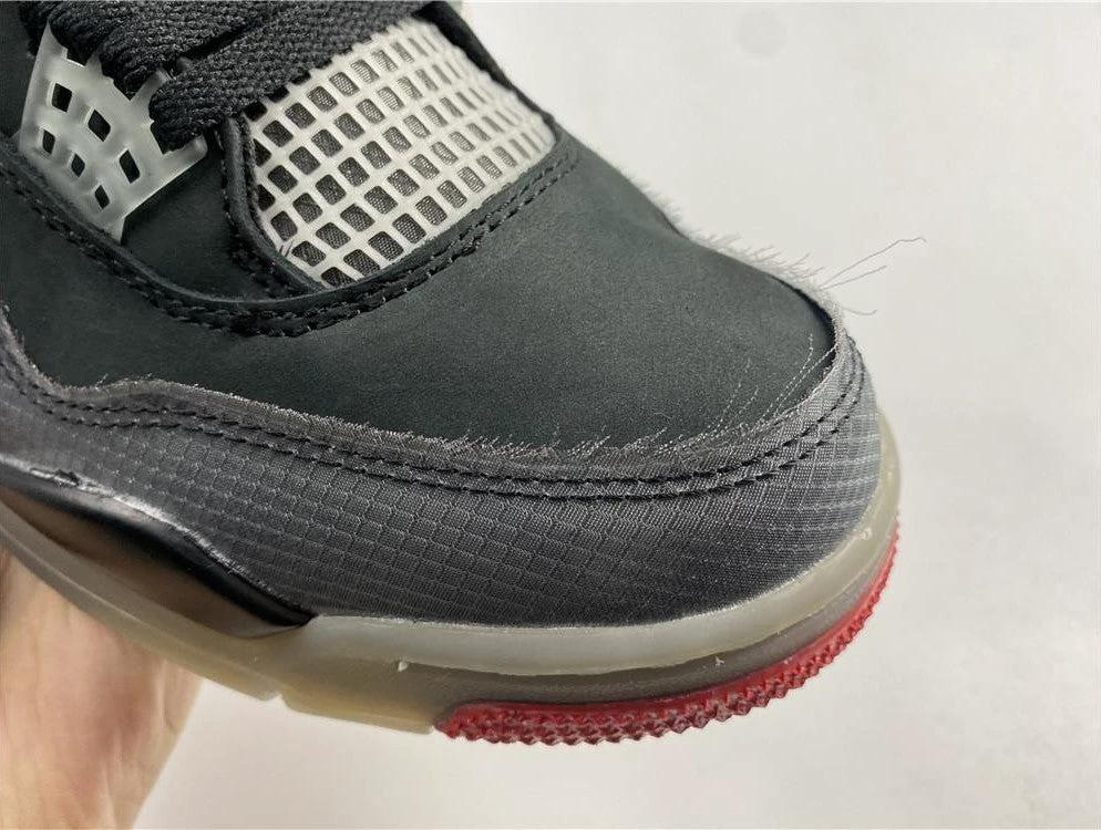 OFF-WHITE x Air Jordan 4 Bred Shoes Sneakers by Air Jordan