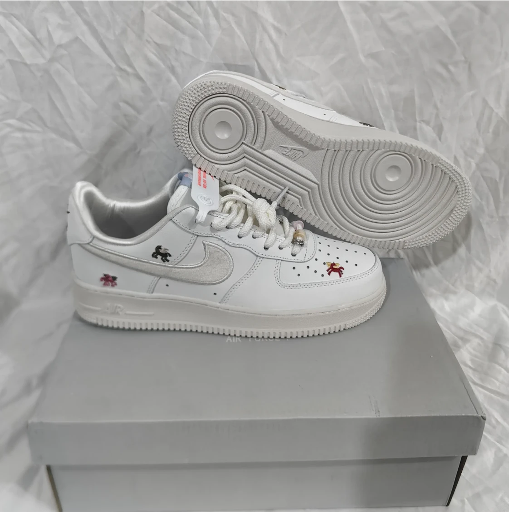 Air Force 1 Chenille Swoosh Year Of The Horse Shoes Sneaker by Air Jordan