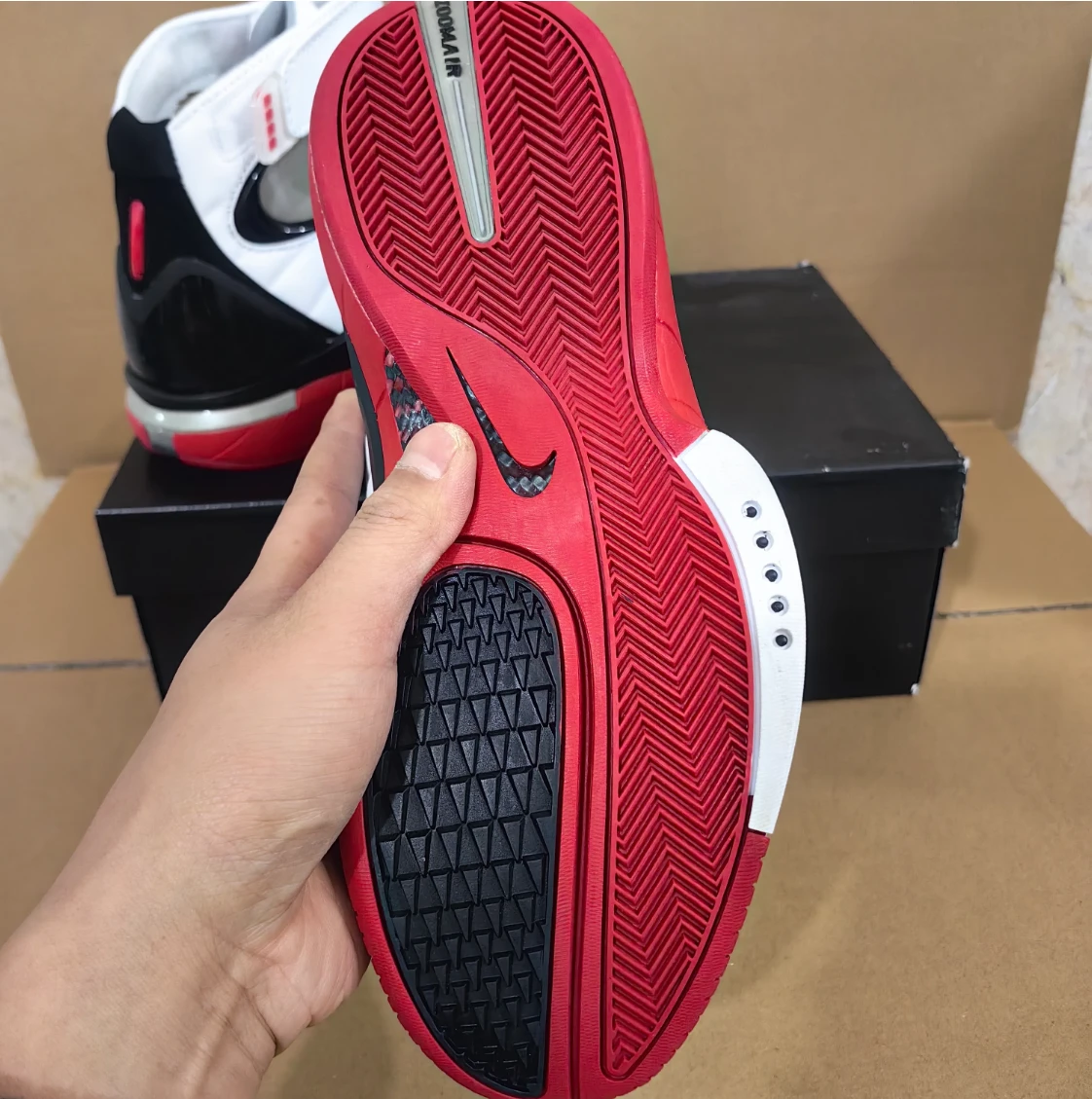 Air Zoom Huarache 2K4 White Varsity Red Shoes Sneakers by Air Jordan