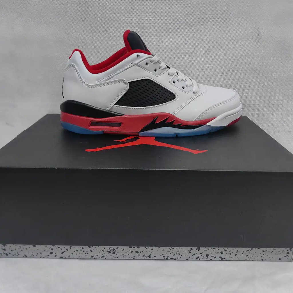 Air Jordan 5 Retro Low Fire Red Shoes Sneakers by Air Jordan