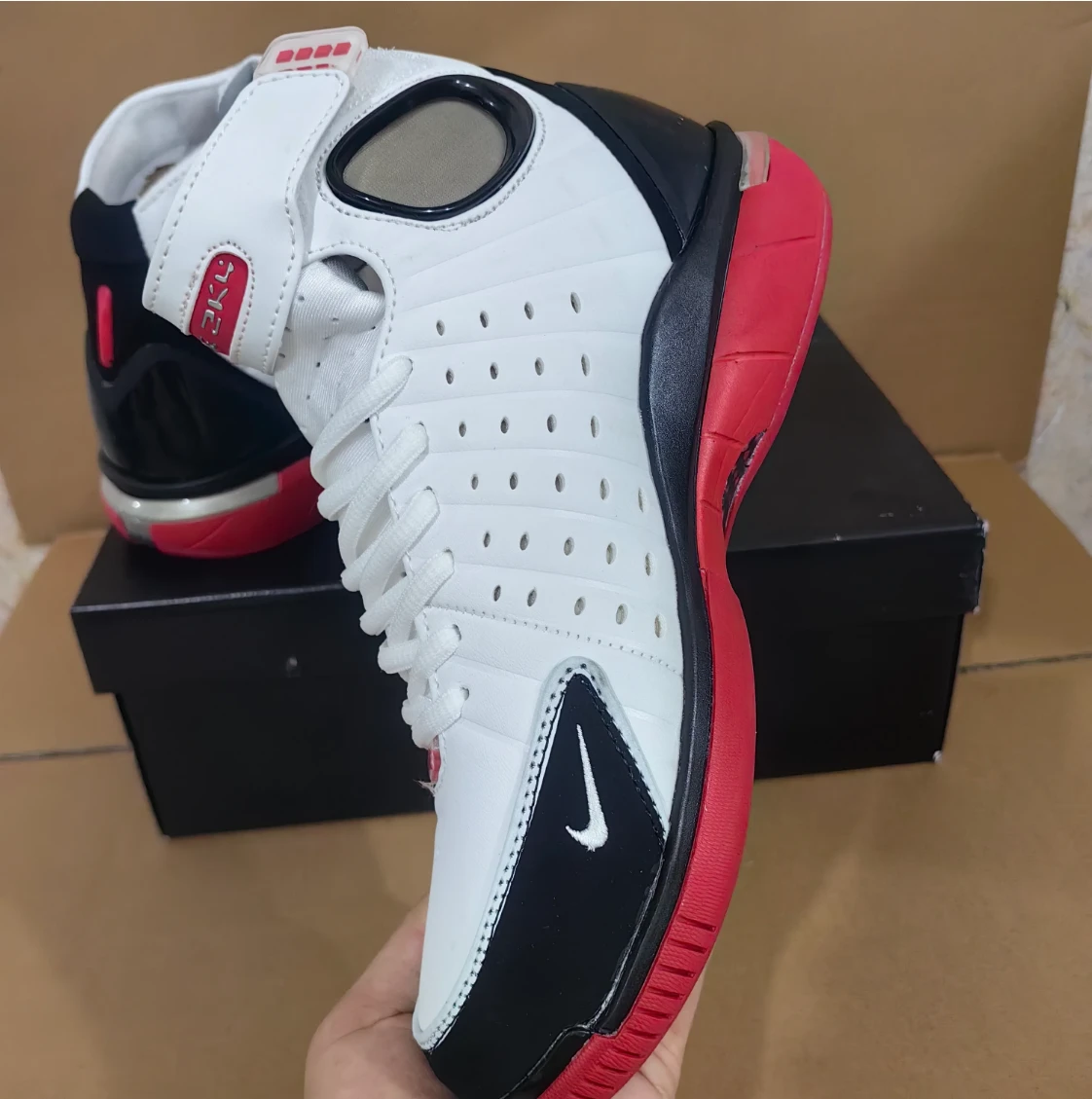 Air Zoom Huarache 2K4 White Varsity Red Shoes Sneakers by Air Jordan
