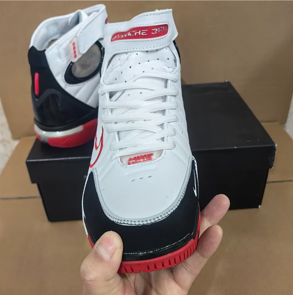 Air Zoom Huarache 2K4 White Varsity Red Shoes Sneakers by Air Jordan