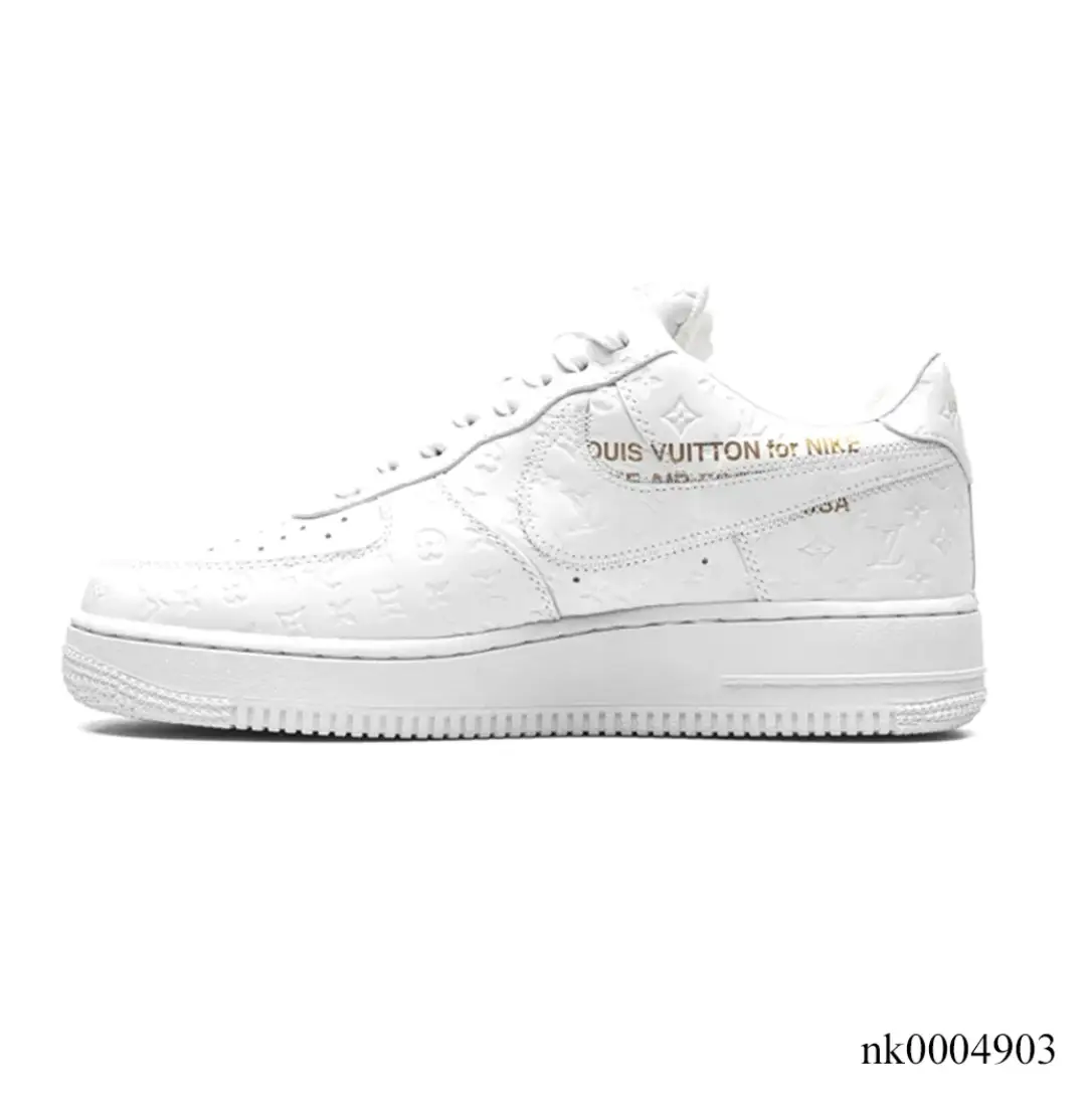 LV x Air Force 1 Virgil Abloh White Shoes Sneakers by Air Jordan