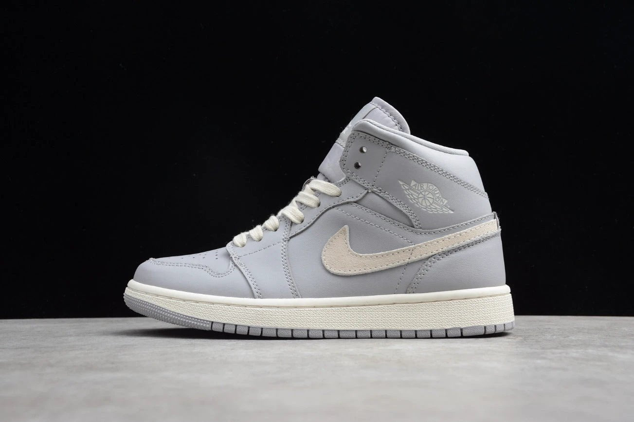 Air Jordan 1 Mid 'Grey Light Bone' by Air Jordan