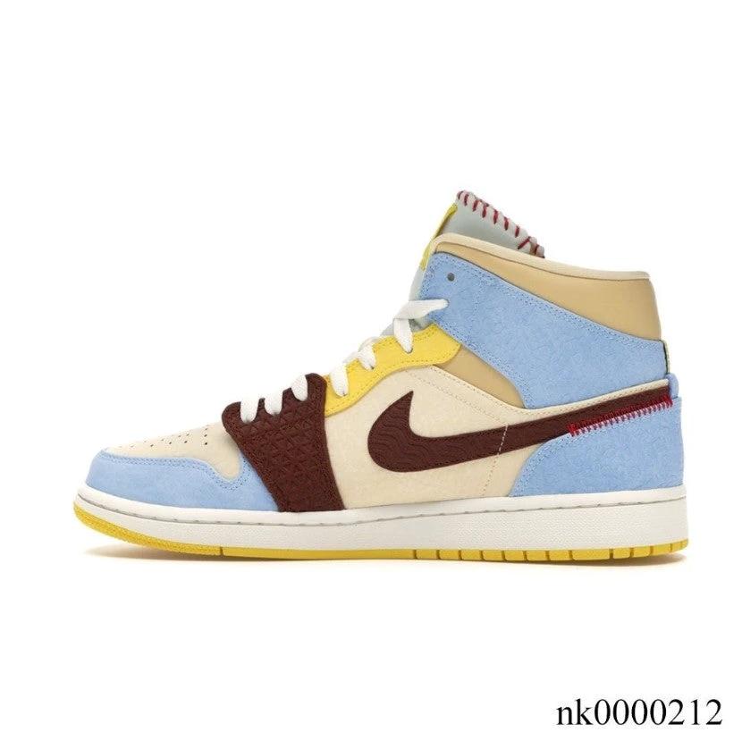 Air Jordan 1 Mid SE Fearless Maison Chateau Rouge Shoes Sneakers by Air Jordan