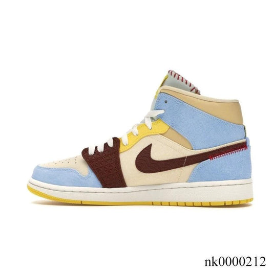 Air Jordan 1 Mid SE Fearless Maison Chateau Rouge Shoes Sneakers by Air Jordan