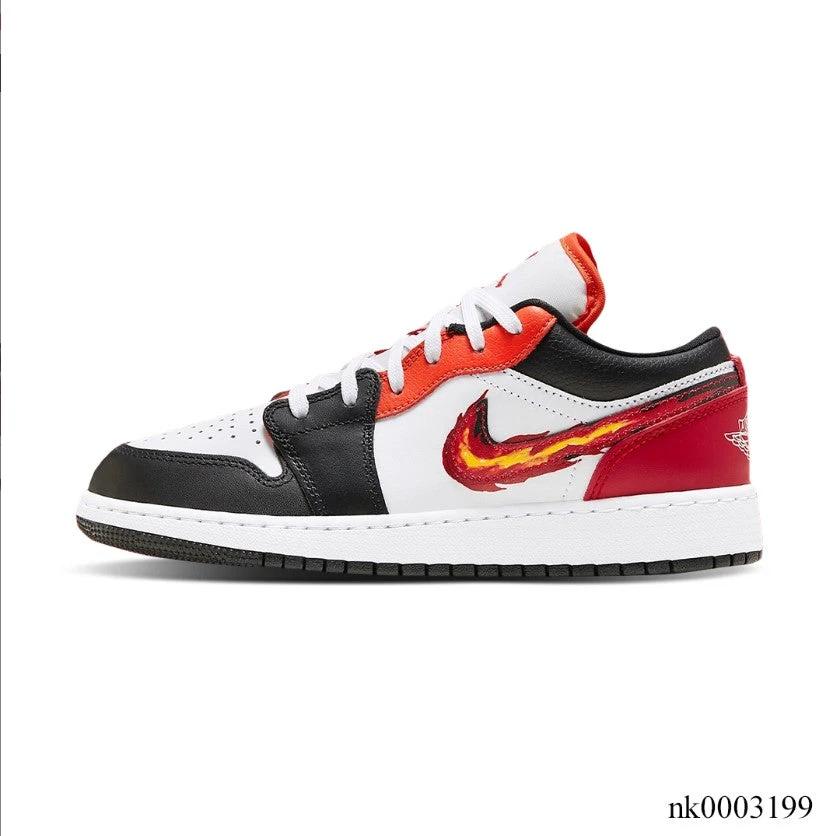 Air Jordan1 Low Flaming Swoosh Shoes Sneakers by Air Jordan