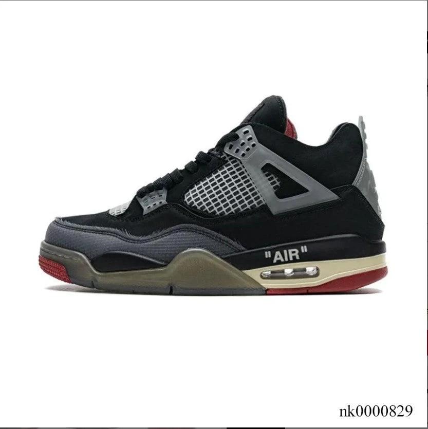 OFF-WHITE x Air Jordan 4 Bred Shoes Sneakers by Air Jordan