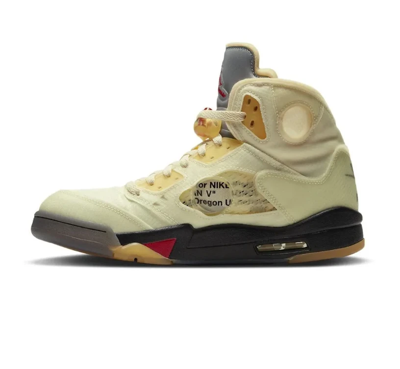 OW x AJ 5 Sail Shoes Sneakers by Air Jordan