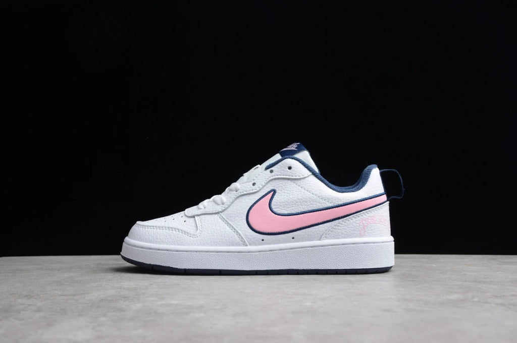 NK Court Borough Low 2 White Pink Glaze Midnight Navy by Air Jordan