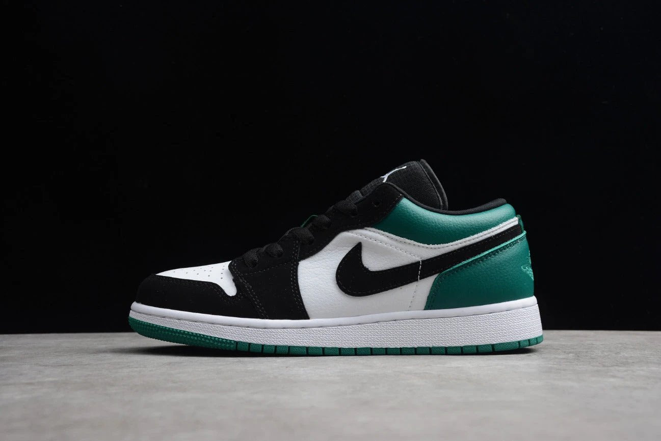Air Jordan 1 Low Top Black And White Green by Air Jordan