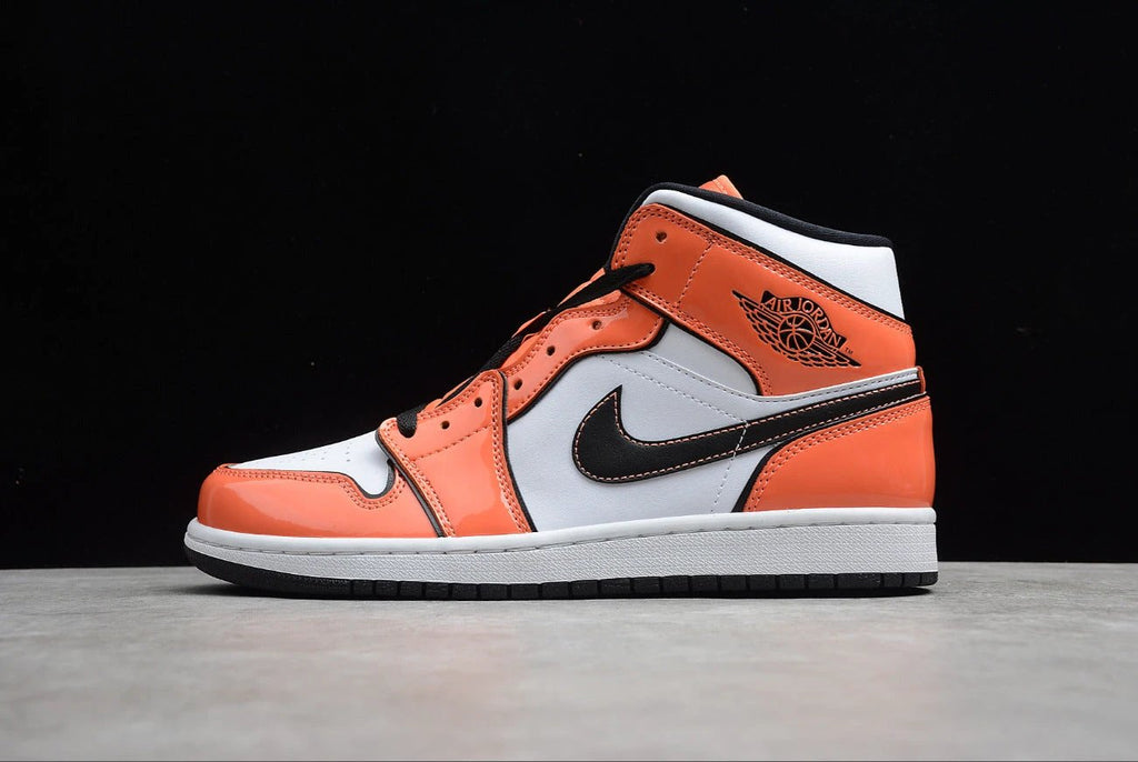Air Jordan 1 Mid GS Orange Black by Air Jordan