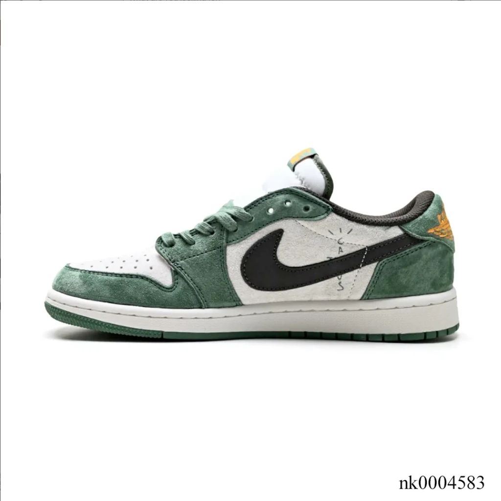 Travis Scott x Air Jordan 1 Low OG SP Green Velvet Shoes Sneakers by Air Jordan