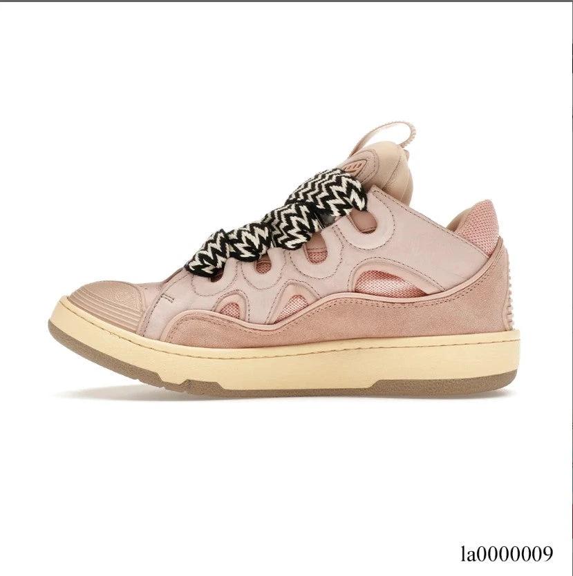 Lanvin Leather Curb Pink Gum Shoes Sneakers – la0000009 by Air Jordan