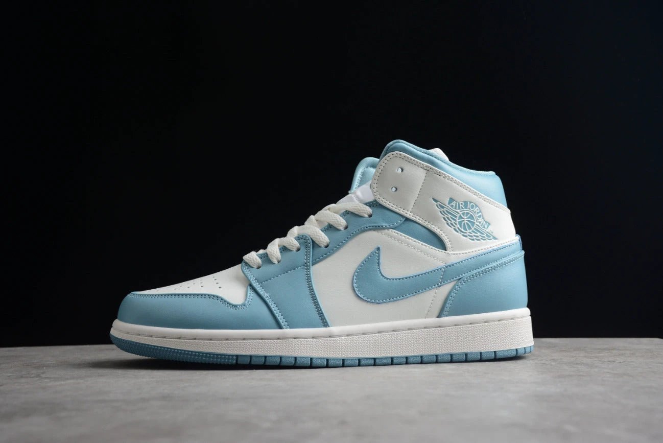 Air Jordan 1 Mid UNC University Blue White by Air Jordan