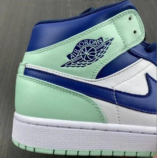 Air Jordan 1 Mid Blue Mint Shoes Sneakers by Air Jordan