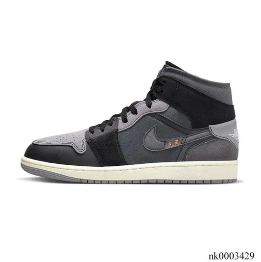 Air Jordan 1 Mid Craft Inside Out Black Shoes Sneakers by Air Jordan