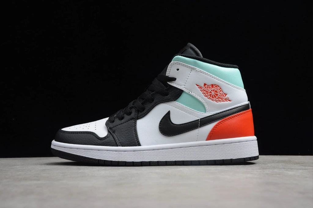 Air Jordan 1 Mid SE White Black Red Spruce by Air Jordan