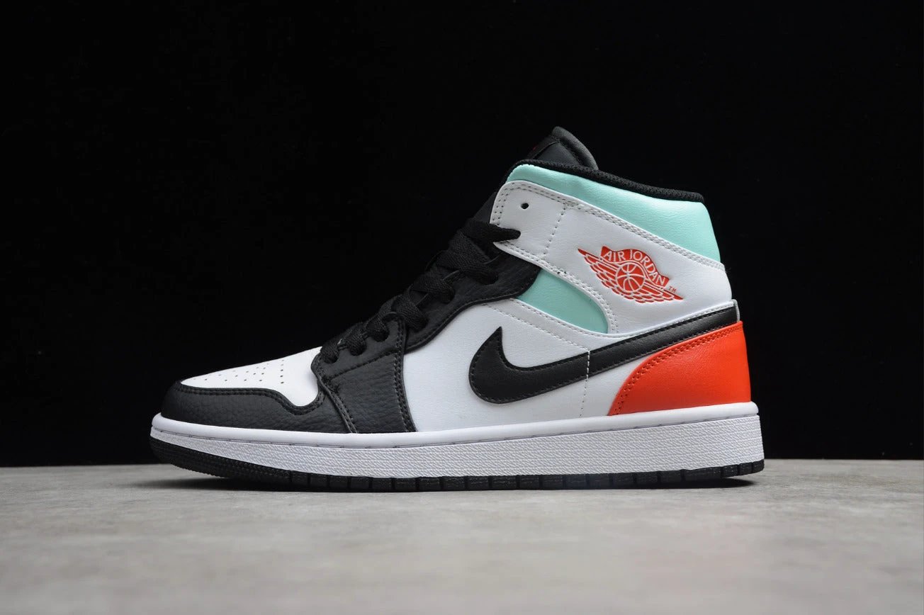 Air Jordan 1 Mid SE White Black Red Spruce by Air Jordan